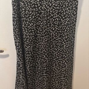 SHEIN Black and White Floral Maxi Skirt